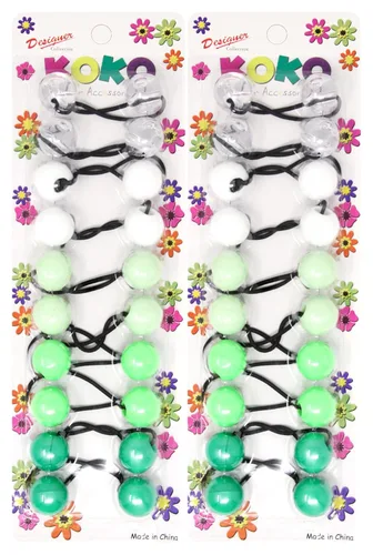 KOKO - Priemum - 20 ligas para el pelo de burbujas. Lazos elásticos de 0.709 in para cola de caballo de burbujas. Accesorios elásticos coloridos
