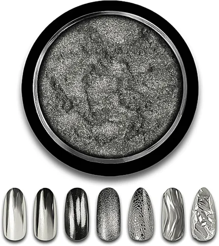Miniatura 19 de Polvo de uñas cromado verde navideño, efecto espejo, polvo metálico, holográfico, brillantina, decoración de manicura, pigmento reflectante
