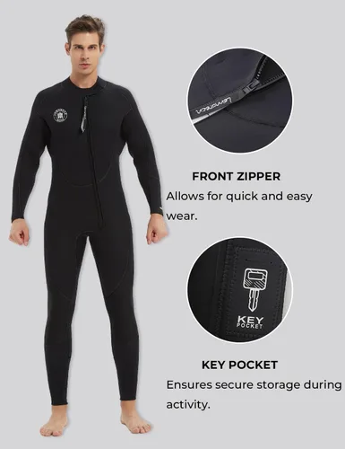 Miniatura 2 de Trajes de neopreno Lemorecn para hombre de 3/2 mm, traje de buceo de cuerpo entero