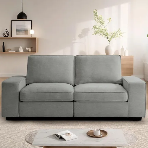 Miniatura 28 de TEKAMON Sofá Modular de 100" con Almacenamiento en los Asientos, Cómodo Sofá de Tela Chenilla de 3 Plazas para Sala de Estar, Oficina, Apartamento