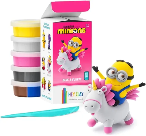 Miniatura 13 de HEY CLAY Minions - Arcilla de modelado de secado al aire colorida para niños - Kits de manualidades para niños de 4 a 8 años - Juguetes de Minions