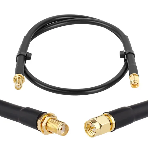 Miniatura 9 de XRDS -RF Cable SMA de 1 pie, cable de extensión SMA con conector SMA macho a SMA hembra de 50 ohmios KMR240 cable coaxial SMA de baja pérdida