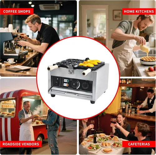 Miniatura 8 de Taiyaki - Máquina eléctrica Taiyaki para hacer gofres de pescado, 3 piezas, revestimiento de teflón antiadherente, hierro en forma de pescado, 110