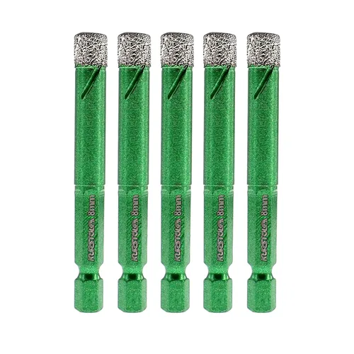 Miniatura 54 de Juego de brocas de diamante – Broca de azulejos de 1/4 5/16 pulgadas para azulejos de porcelana, cerámica, granito y mármol, vástago hexagonal