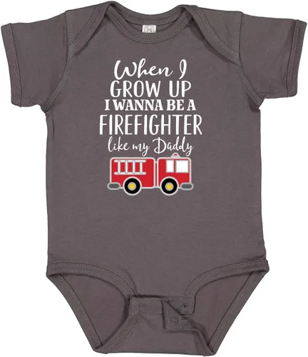 Miniatura 20 de inktastic Body de bebé Future Firefighter Like Daddy
