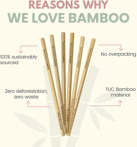 Miniatura 6 de The Future is Bamboo - Pajitas de bambú, reutilizables, biodegradables, paquete de 6