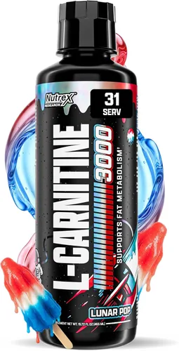 Miniatura 10 de Nutrex Research L-Carnitina 3000 (31 porciones, Berry Blast) Disparos líquidos, sin estimulantes Apoya la recuperación muscular para hombres