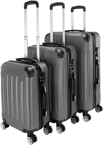 Miniatura 57 de Juego de equipaje de 3 piezas – Maletas con ruedas giratorias multidireccionales – Bolsa de viaje Maleta ABS con bloqueo TSA – Maletas de carcasa