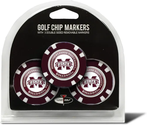 Miniatura 10 de Team Golf NCAA - Marcadores para pelotas de golf tamaño de ficha de póquer con marcadores de doble cara esmaltados más pequeños