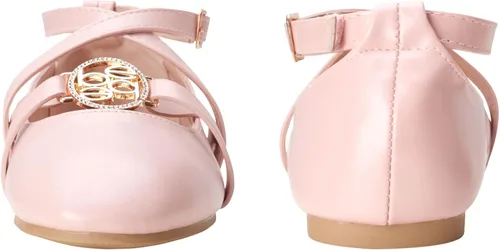 Miniatura 3 de bebe Girls' Dress Shoes - Strappy Ballet Flats with Rhinestone Medallion (Little GirlBig Girl)