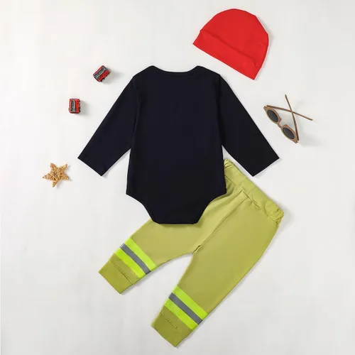 Miniatura 4 de Disfraz de bebé niño recién nacido uniforme con sombrero