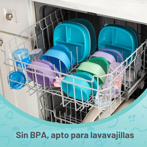 Miniatura 6 de NUK Taza de Aprendizaje, Ms. Rachel, 10 oz, 8+ Meses, Paquete de 2 – Boquilla Suave, Asas de Fácil Agarre, Sin BPA, Taza Sippy de Transición a Sra.
