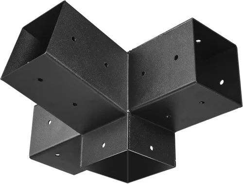 Miniatura 4 de Kit de pérgola VEVOR, soporte inclinado de 4 vías de 4x4 pulgadas para vigas de madera de 3.5x3.5 pulgadas en tamaño real, soporte de pérgola