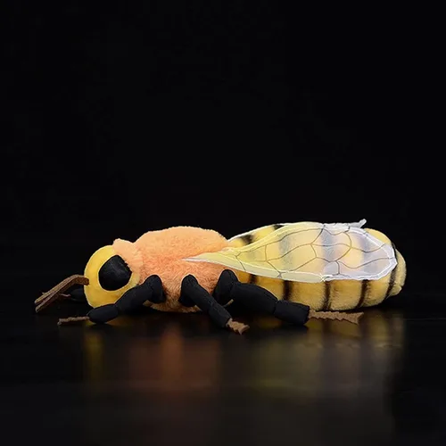 Miniatura 4 de Juguete de peluche grande de abeja - Animales de peluche realistas de abeja de 16 pulgadas, juguetes de abeja con alas grandes realistas, juguete