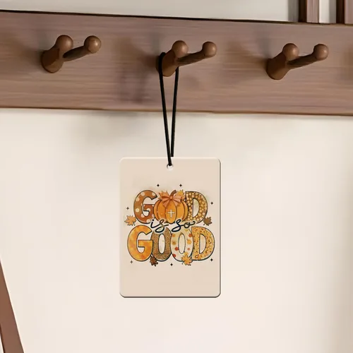 Miniatura 6 de Ambientador cristiano de otoño para automóvil, 4 piezas, cita religiosa acogedora perfumada, decoración colgante para mujeres y hombres, vehículos