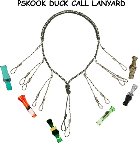 Miniatura 4 de PSKOOK Cordón para llamador de patos Paracord para caza de gansos 12/16/20 Bandas ajustables Accesorio para depredadores al aire libre para faisanes