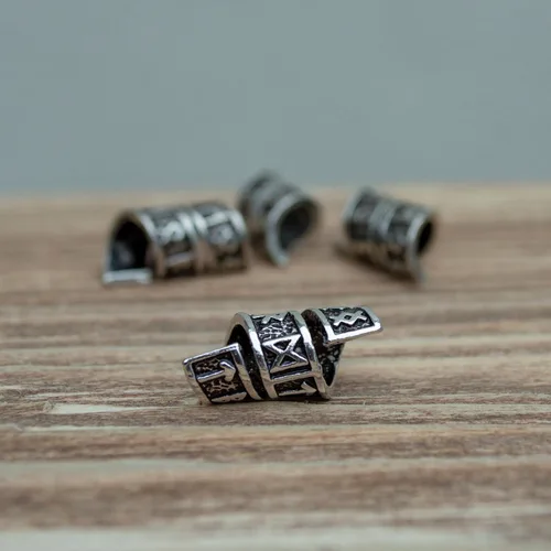Miniatura 6 de Viking Beard Bead Coil Set (8-Pack) - Norse Rings for Hair, Dreads & Beards