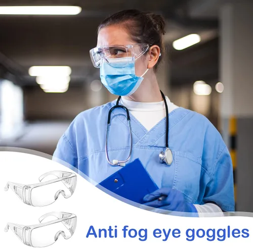 Miniatura 6 de Queekay Gafas de seguridad sobre anteojos Gafas de protección contra polvo, impacto y arañazos para hombres, mujeres, enfermeras, trabajadores