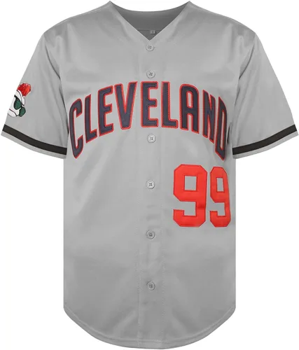 Miniatura 2 de Ricky Vaughn 99 - Camiseta de béisbol de la película para hombre, estilo hip hop, ropa de los años 90, camiseta cosida para fanáticos