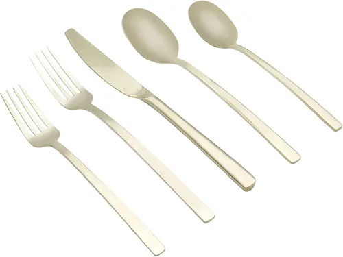 Miniatura 9 de Cambridge Beacon Black Satin - Juego de cubiertos de 20 piezas, acero inoxidable 18/0, apto para lavavajillas, utensilios de cocina, cuchillos