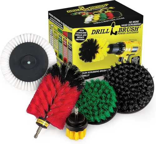 Miniatura 9 de Limpiador giratorio de nailon giratorio - Juego de cepillos limpiador de lechada y horno - Suministros de limpieza de cocina - Kit de cepillo
