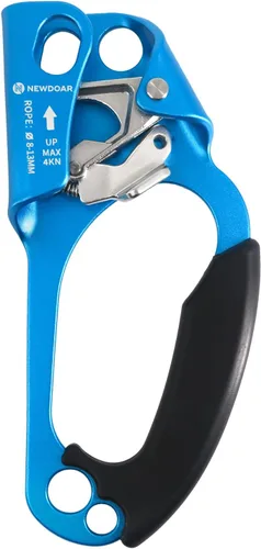 Miniatura 4 de NewDoar Certificado UIAA y CE - Ascendedor de mano para escalada en roca, arborista, equipo de rapel para cuerda de 8~13MM Conjunto azul derecho