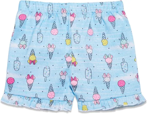 Miniatura 10 de Disney Minnie Mouse - Conjunto de camiseta floral arcoíris y pantalones cortos de cambray, tallas de bebé a niño grande (12 meses - 14-16)