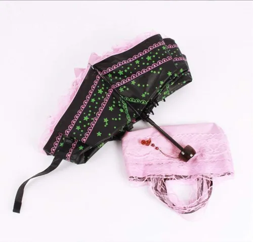 Miniatura 5 de Honeystore Princess Sombrilla de encaje plegable Sunny y decoración de lluvia paraguas