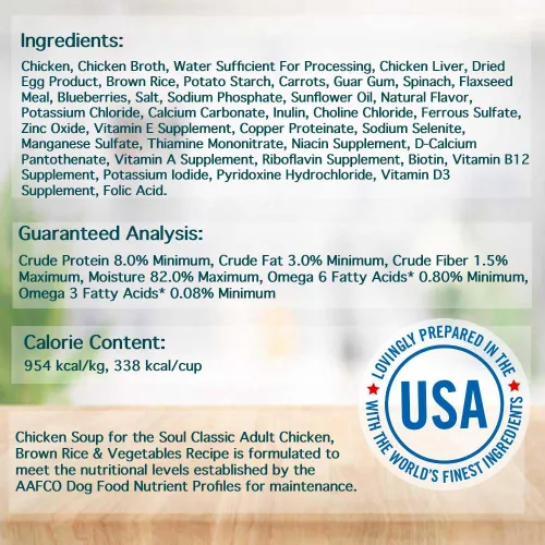Miniatura 4 de Chicken Soup for The Soul All Natural Premium - Alimento húmedo para perros adultos, primer ingrediente de carne real, sin subproductos, pollo