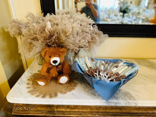 Miniatura 5 de Paquete de 12 Osos de Peluche 34.3 cm Osos de Peluche Pequeños para Ducha de Bebé Adornos de Centro de Mesa para Navidad, San Valentín, Día de la 12