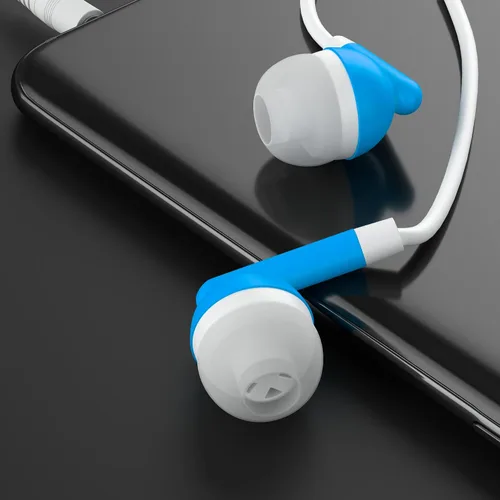 Miniatura 5 de Maeline Auriculares a granel con micrófono, auriculares intrauditivos con aislamiento de ruido, control de volumen con cable de 0.138 in