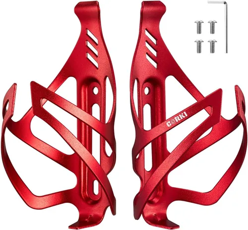 Miniatura 12 de Corki Cycles - Soporte para botella de agua para bicicleta de aleación de aluminio, jaula universal para botellas de agua para bicicletas