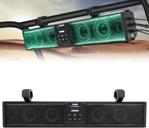 Barra de sonido UTV de 26 pulgadas con 6 altavoces, barra de sonido ATV Bluetooth con iluminación RGB, sincronización de música, barra de sonido