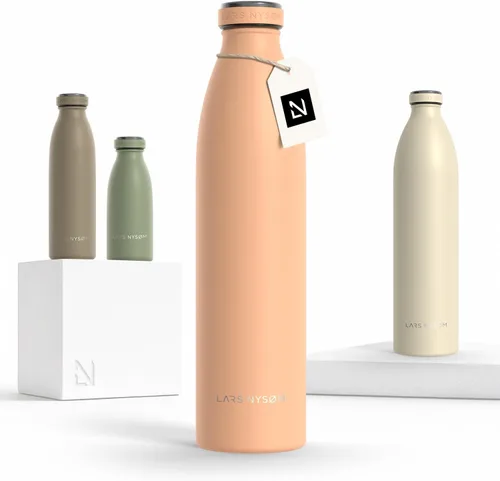 Miniatura 28 de LARS NYSØM Botella de agua XL de acero inoxidable aislada 12oz 17oz 25oz 34oz 51oz Botella térmica aislada para bebidas calientes y frías Azul