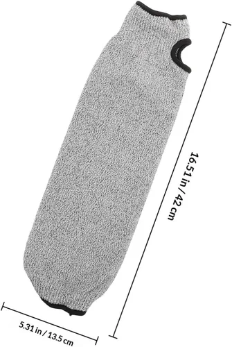 Miniatura 2 de Par de mangas resistentes a cortes con orificio para el pulgar, protectores anticortes de antebrazo de nivel 5 para trabajo y jardinería, mangas