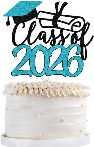 Miniatura 28 de Gold Class of 2025 - Decoración para tartas de graduación con purpurina para la clase de 2025, suministros de fiesta de graduación – Graduados