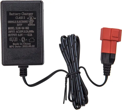 6.0V0.5A cargador de coche de los niños, SL06-04-06E 6V coche eléctrico que monta el juguete del juguete adaptador de corriente enchufe cuadrado