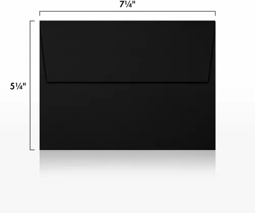 Miniatura 3 de A7 sobres de invitación (5 1/4 x 7 1/4) - colores de lujo, Negro (Midnight black)