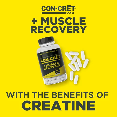 Miniatura 3 de CON-CRET Creatina HCl + recuperación muscular con Alpha-GEE®, apoya la recuperación muscular, reduce el dolor, restaura la salud muscular, 90