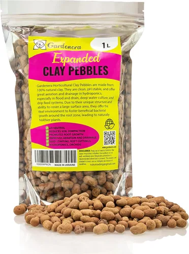 Gardenera Guijarros de arcilla expandida para plantas – Bolas de LECA de 4mm-16mm | Arcilla Hydroton 100% natural para drenaje, hidroponía,