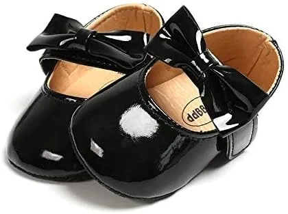 Miniatura 2 de Zapatos planos Mary Jane para bebés y niñas con lazo y flores, vestido de princesa, para boda, zapatos de ballet antideslizantes para niños pequeños