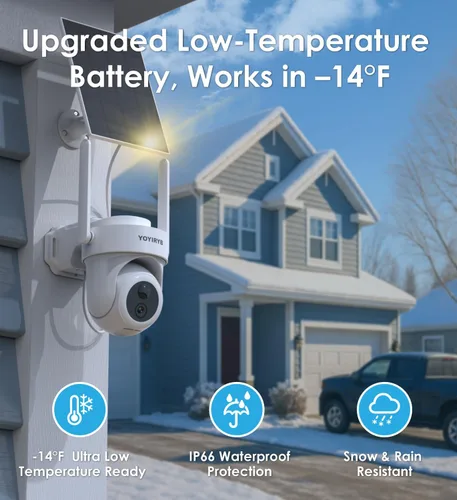 Miniatura 4 de 4K Security Cameras Wireless Outdoor, No Subscription, Works in -14°F Cold [2026 NEW] Solar-Powered Home Security Camera System with 360° Auto
