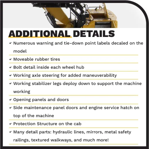 Miniatura 5 de Manipulador de materiales Caterpillar MH3040 1:50 - Serie High Line de Diecast Masters - 85958