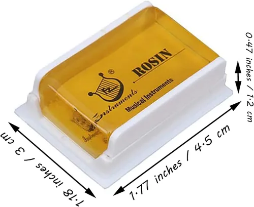 Miniatura 3 de Rosin Natural para violín violonchelo viola colofonia luz baja polvo para arcos cuerda instrumento musical accesorio amarillo con estuche 3