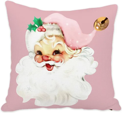 Miniatura 13 de SPXUBZ - Funda de almohadón navideño con gato de vacaciones de invierno con gorro rojo de Santa, funda cuadrada para sofá, cama, silla o sofá cama