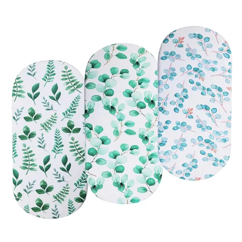 Miniatura 19 de Onacosht Juego de sábanas de moisés, paquete de 3 unidades para bebé, sábana bajera ajustable de punto suave elástica universal para colchón Floral