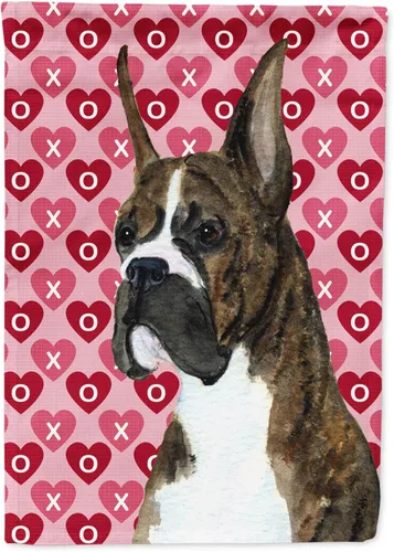 Miniatura 34 de Caroline's Treasures SS4484GF Bandera de jardín con diseño de bulldog inglés y corazones para el Día de San Valentín, bandera decorativa para patio
