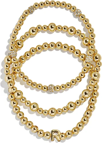 Miniatura 9 de BaubleBar Juego de pulsera Pisa para mujer, tres pulseras de cuentas chapadas en oro, joyería de moda, regalo de moda
