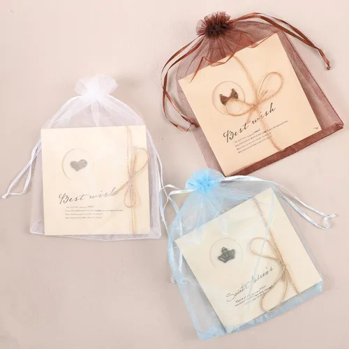 Miniatura 7 de Mstar Pack 100 bolsas de organza, organza transparente gris, recuerdo de boda con cordón, bolsa de regalo de joyería para fiestas, joyas, jabones