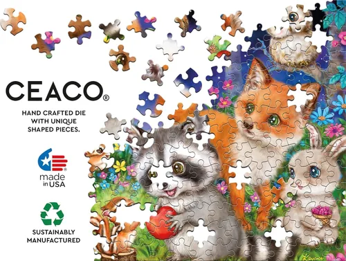 Miniatura 5 de Ceaco - Kayomi Harai - Woodland Friends - Rompecabezas de 100 piezas